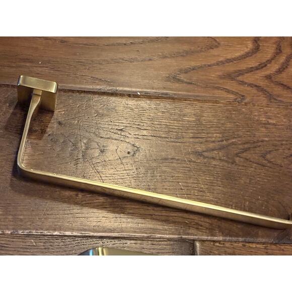 Rejuvenation Aged Brass Bath Hardware Yaquina Towel Holder bar toilet paper hook - Picture 10 of 11